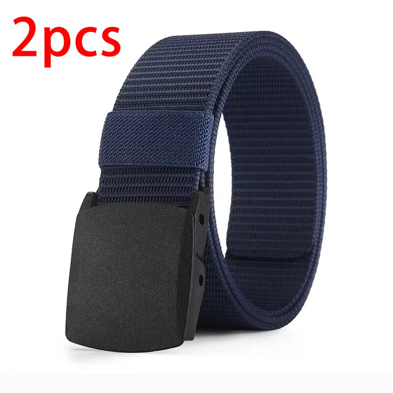 Men's and Women Belt Outdoor Casual Canvas Belt Metal