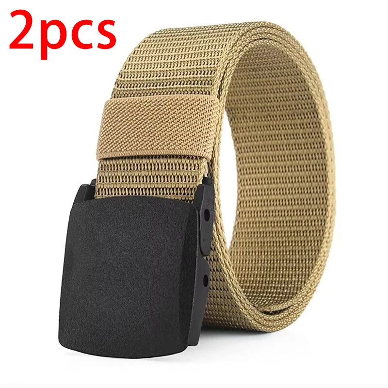 Men's and Women Belt Outdoor Casual Canvas Belt Metal