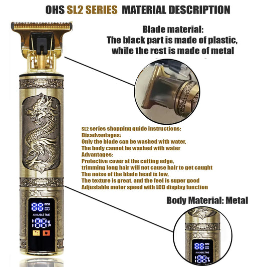 Rechargeable  Vintage T9 Cordless Hair Cutting Machine
