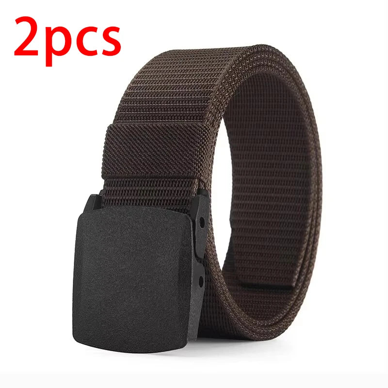 Men's and Women Belt Outdoor Casual Canvas Belt Metal