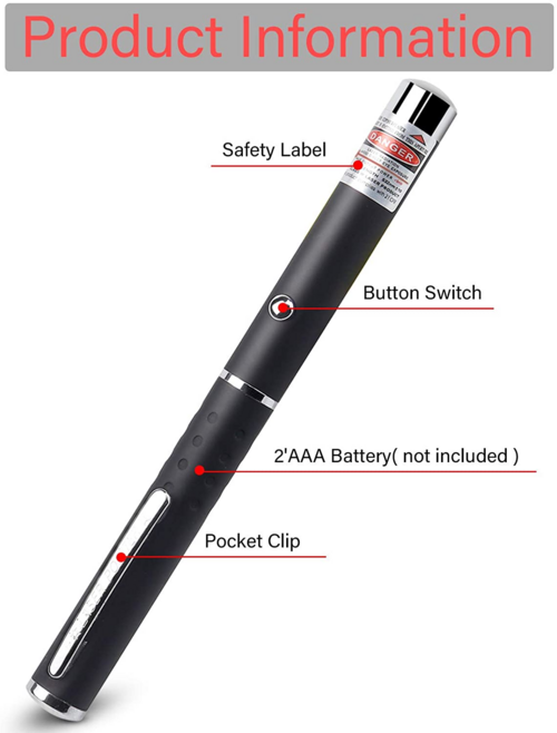 3 Packs Laser Pointer Pen Green Blue Red Light Visible Beam