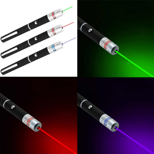 3 Packs Laser Pointer Pen Green Blue Red Light Visible Beam