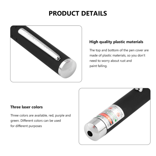 3 Packs Laser Pointer Pen Green Blue Red Light Visible Beam