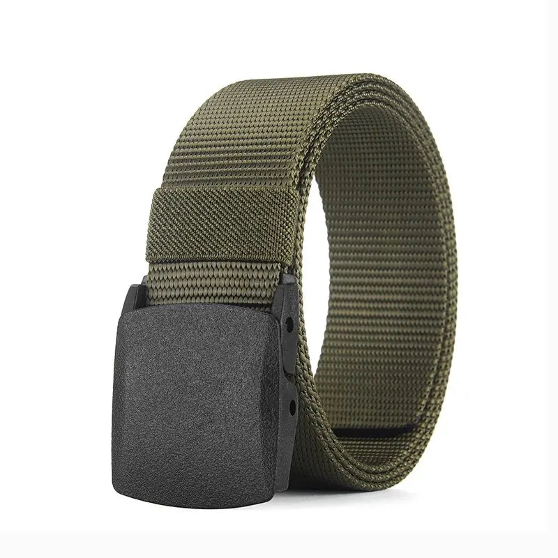 Men's and Women Belt Outdoor Casual Canvas Belt Metal