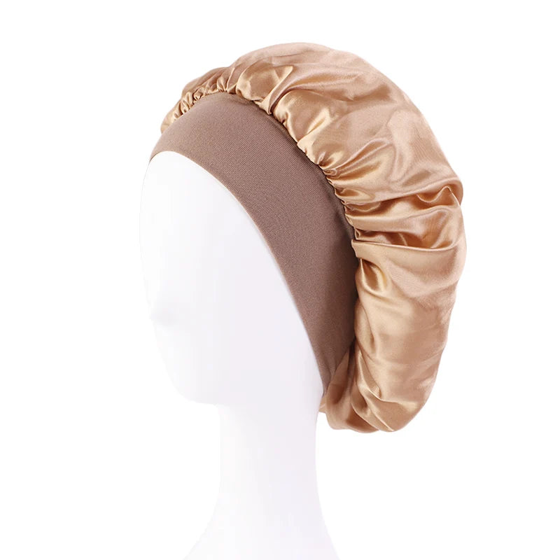 Unisex Head Wrap Elastic Band Cap Hair Care Bonnet Night Hat bonnet de nuit