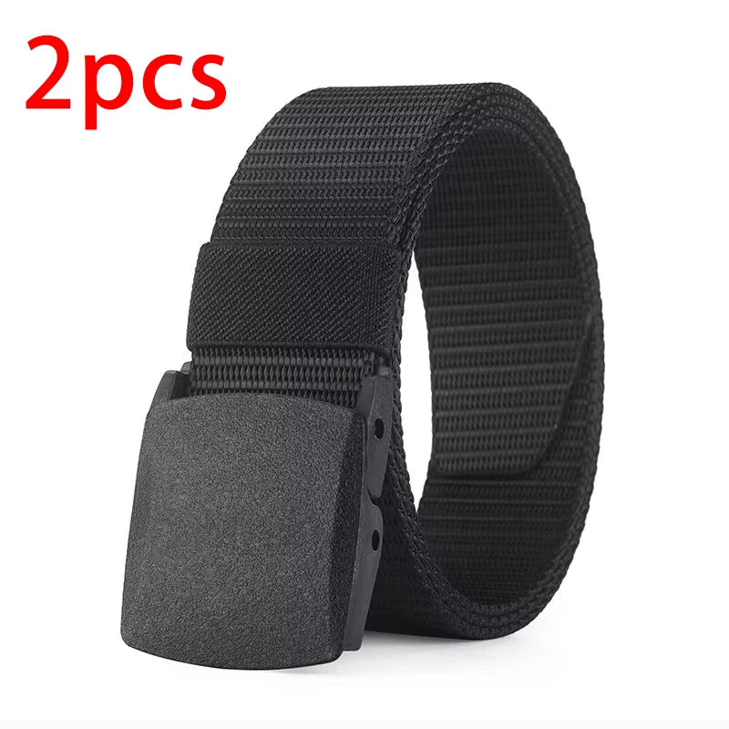 Men's and Women Belt Outdoor Casual Canvas Belt Metal