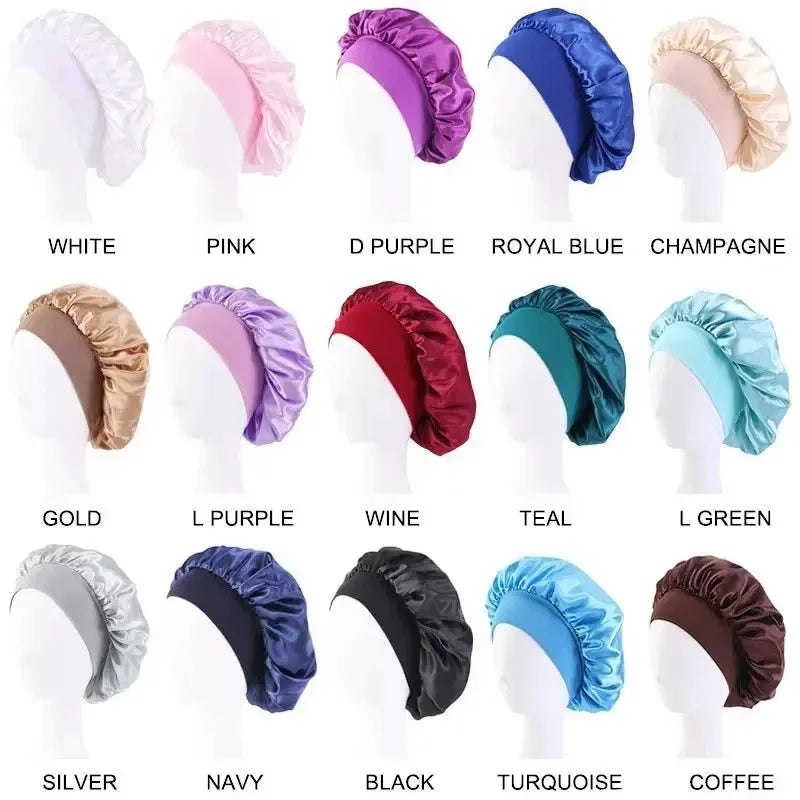 Unisex Head Wrap Elastic Band Cap Hair Care Bonnet Night Hat bonnet de nuit