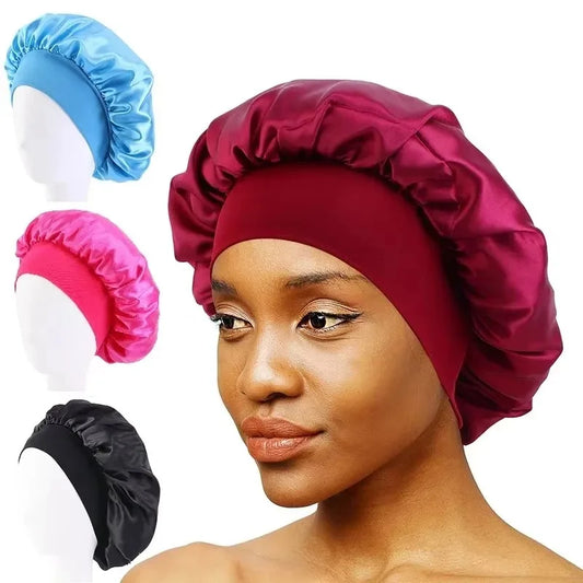 Unisex Head Wrap Elastic Band Cap Hair Care Bonnet Night Hat bonnet de nuit