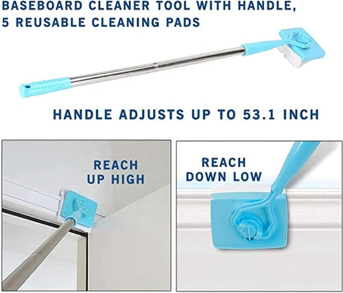 Baseboard Retractable Cleaning Brush Mop