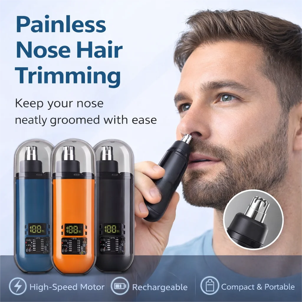 Suitable for men, USB charging nose and ear hair trimmer portable